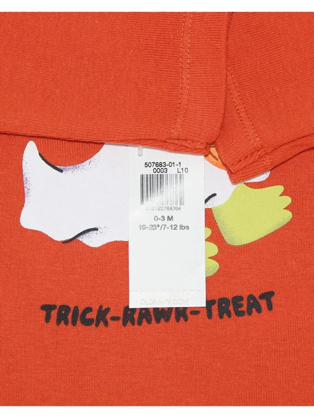 Old Navy Baby's Unisex Trick-Rawr-Treat Long-Sleeve Cotton Graphic Halloween Tee